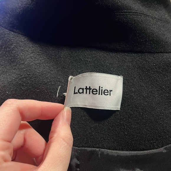 Lattelier Cape Style Wool and Cashmere Coat - Picture 9 of 9